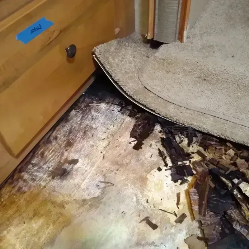 Wood Floor Water Damage in McKenzie County, ND